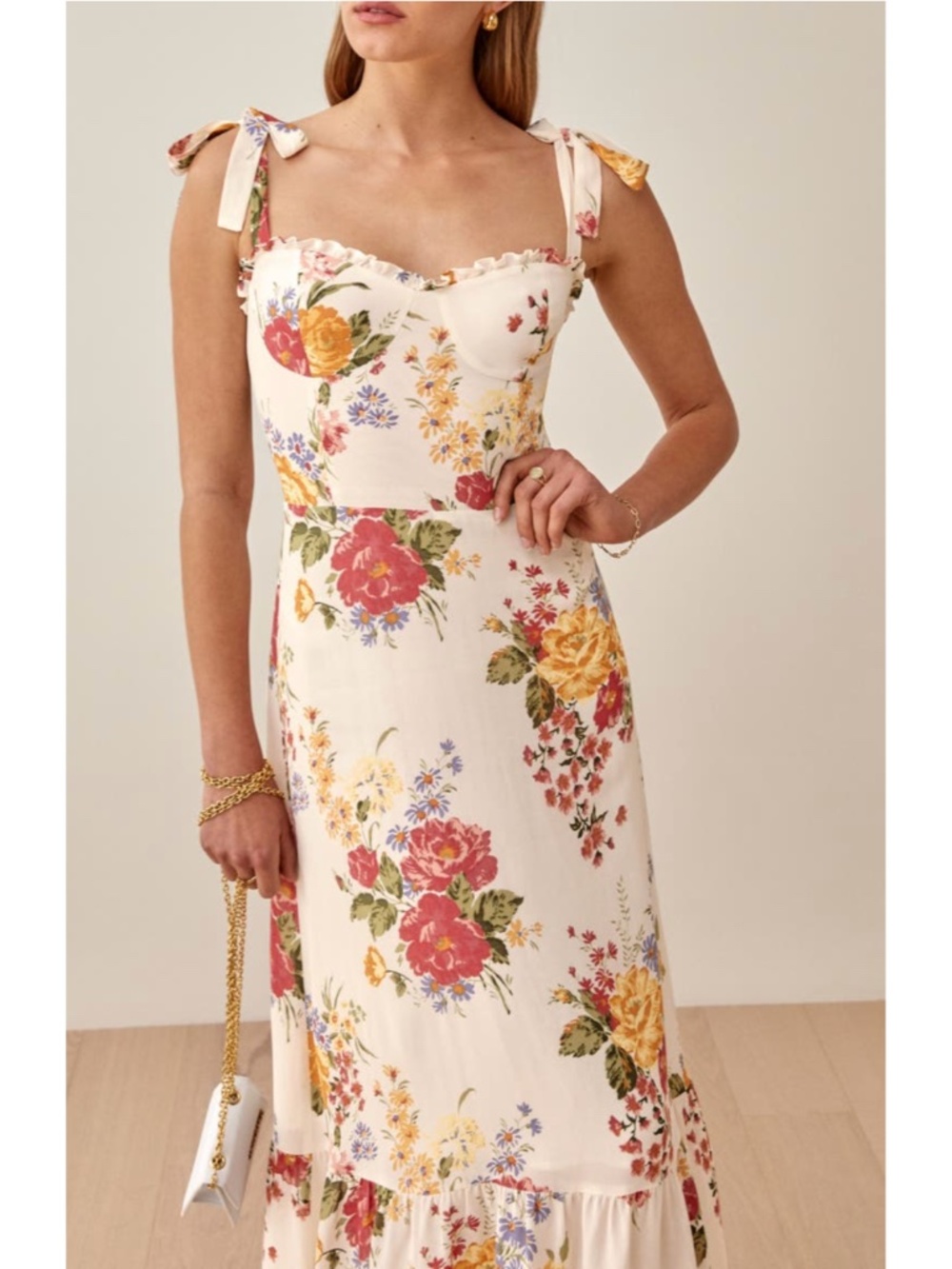 NEW Reformation Nikita Dress Bouquet 12 - Picture 16 of 17